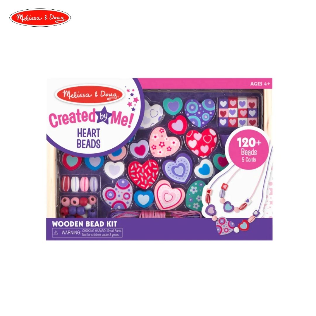 Melissa & Doug – Created by Me! Heart Beads Wooden Bead Kit MD-4175