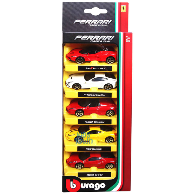 Bburago Ferrari Race & Play 5 in 1 Cars set 18-56105