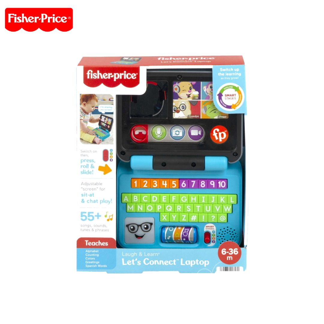 Fisher Price Pretend Laptop Baby Learning Toy With Smart Stages HCF33